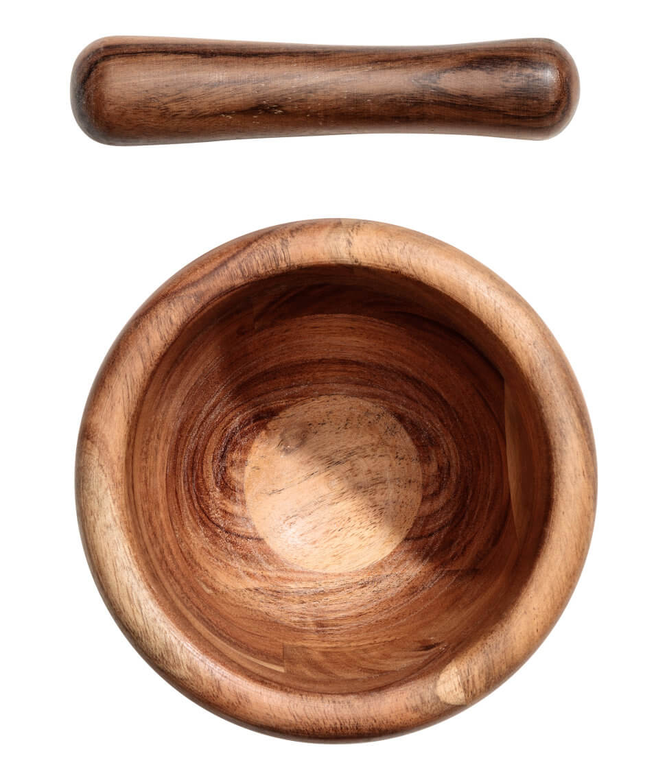 Wooden Mortar Pestle