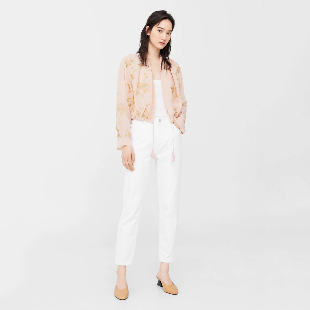 Embroidered Flowy Jacket