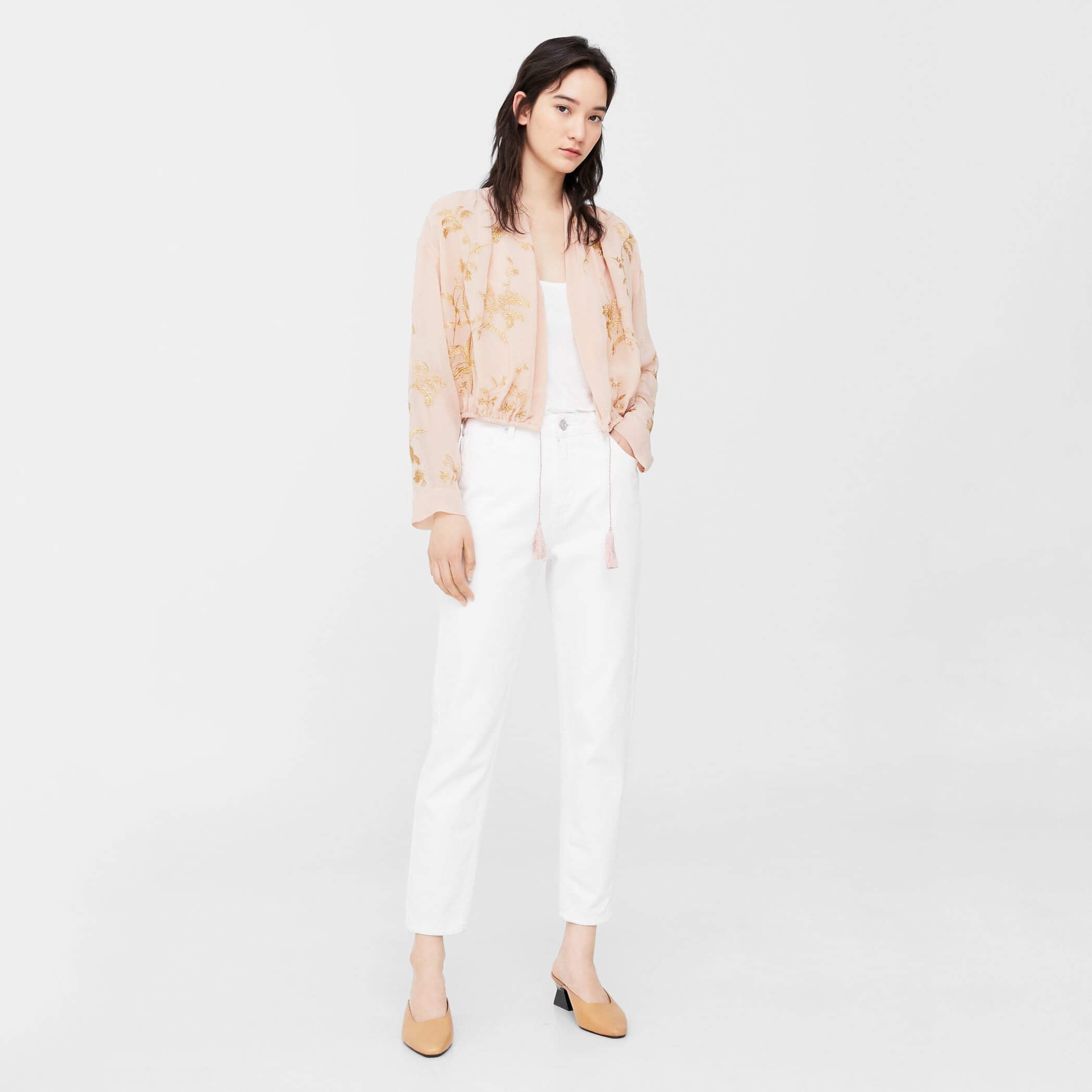 Embroidered Flowy Jacket